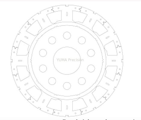 OD122mm دوار محرك القصور الذاتي الصغير والجزء الثابت حسب الطلب نماذج مختلفة لب المحرك عالي الجودة من الصلب السليكون الدوار و stato